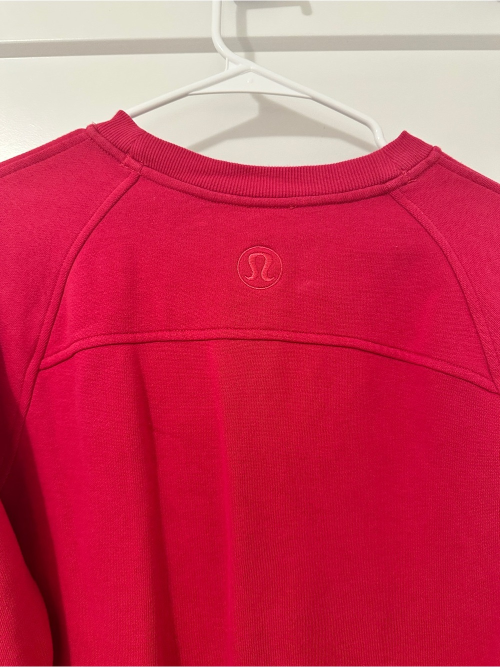 Lululemon Scuba Oversized Cropped Pullover *Wordmark in Passionate Pink Size M/L - Picture 5 of 15